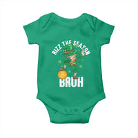 Funny St Patrick's Day Rizz The Season Bruh Baby Onesie Leprechaun Shamrock
