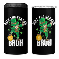 Funny St Patrick's Day Rizz The Season Bruh 4 in 1 Can Cooler Tumbler Leprechaun Shamrock