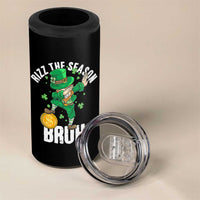 Funny St Patrick's Day Rizz The Season Bruh 4 in 1 Can Cooler Tumbler Leprechaun Shamrock