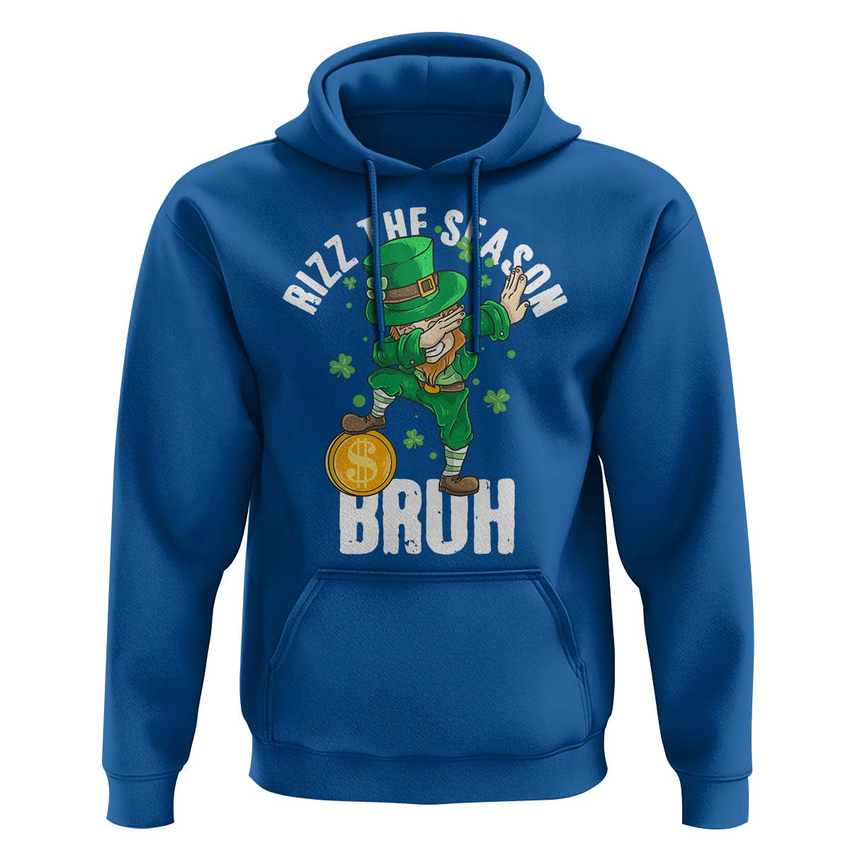 Funny St Patrick's Day Rizz The Season Bruh Hoodie Leprechaun Shamrock