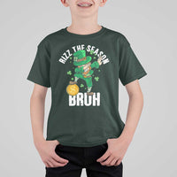 Funny St Patrick's Day Rizz The Season Bruh T Shirt For Kid Leprechaun Shamrock
