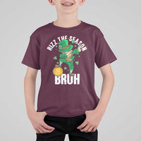 Funny St Patrick's Day Rizz The Season Bruh T Shirt For Kid Leprechaun Shamrock