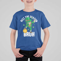 Funny St Patrick's Day Rizz The Season Bruh T Shirt For Kid Leprechaun Shamrock