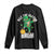 Funny St Patrick's Day Rizz The Season Bruh Long Sleeve Shirt Leprechaun Shamrock