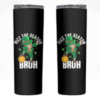 Funny St Patrick's Day Rizz The Season Bruh Skinny Tumbler Leprechaun Shamrock
