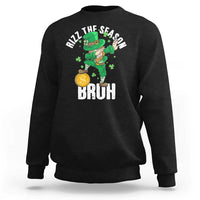 Funny St Patrick's Day Rizz The Season Bruh Sweatshirt Leprechaun Shamrock