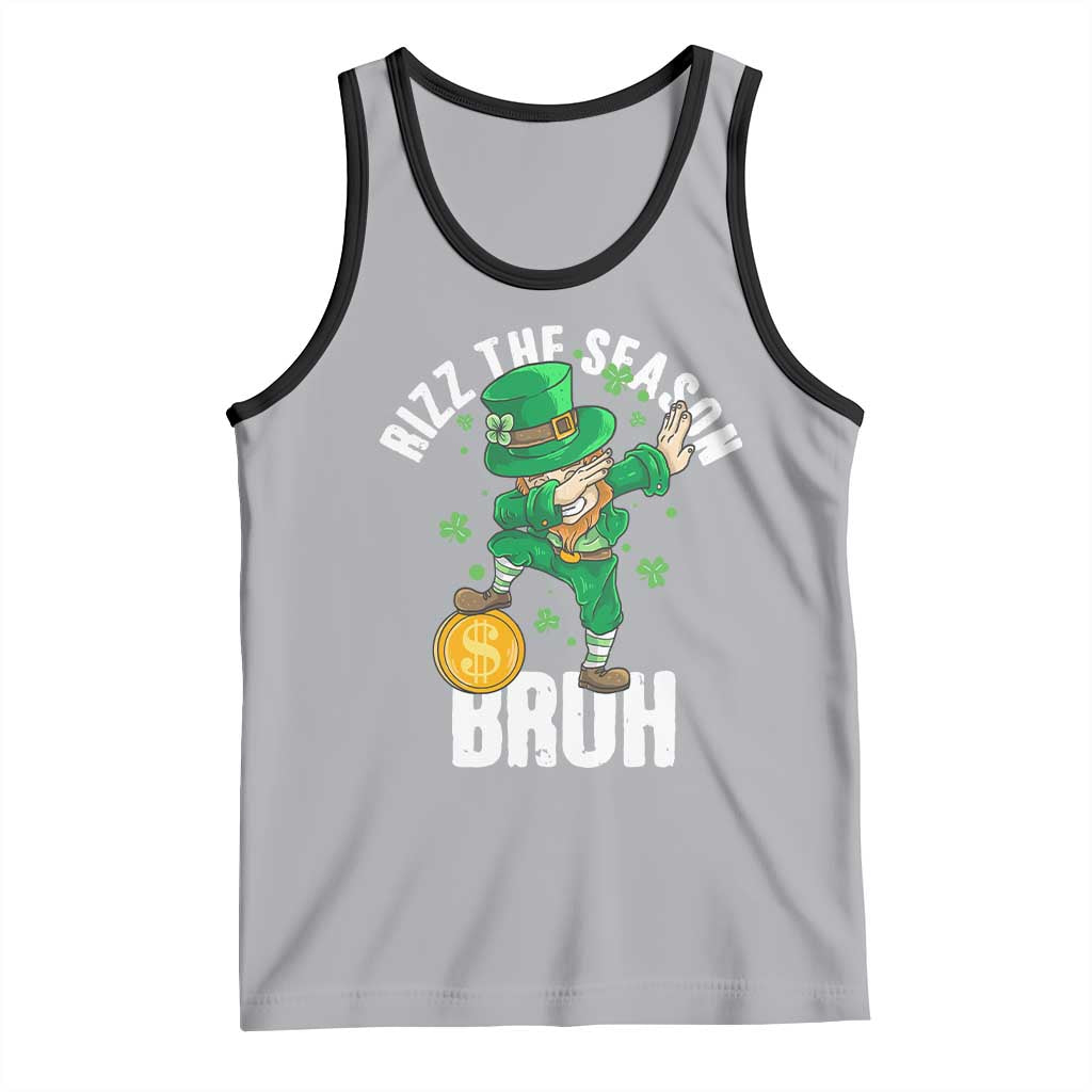 Funny St Patrick's Day Rizz The Season Bruh Tank Top Leprechaun Shamrock