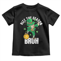 Funny St Patrick's Day Rizz The Season Bruh Toddler T Shirt Leprechaun Shamrock