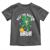 Funny St Patrick's Day Rizz The Season Bruh Toddler T Shirt Leprechaun Shamrock