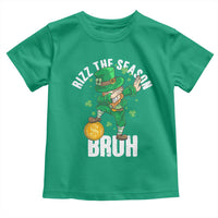 Funny St Patrick's Day Rizz The Season Bruh Toddler T Shirt Leprechaun Shamrock