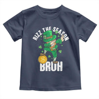 Funny St Patrick's Day Rizz The Season Bruh Toddler T Shirt Leprechaun Shamrock