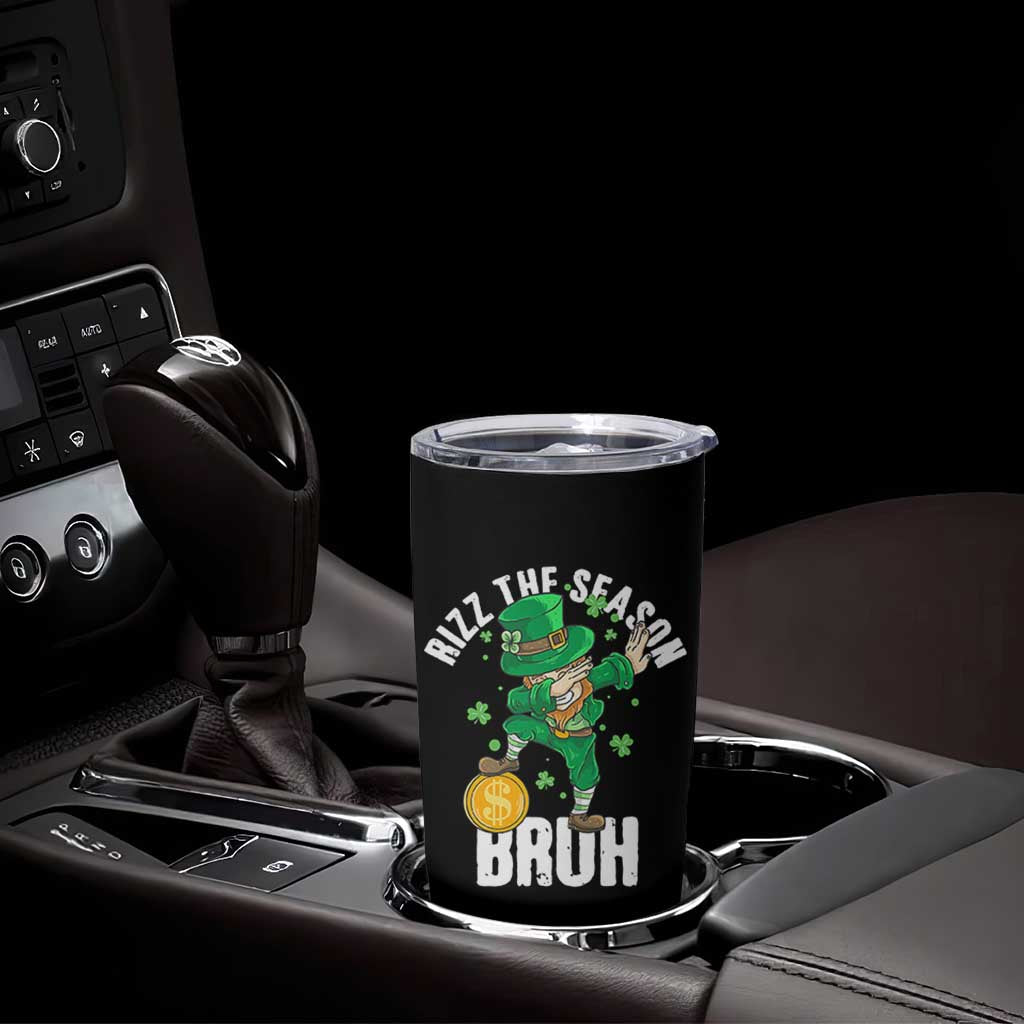 Funny St Patrick's Day Rizz The Season Bruh Tumbler Cup Leprechaun Shamrock