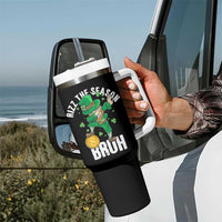 Funny St Patrick's Day Rizz The Season Bruh Tumbler With Handle Leprechaun Shamrock