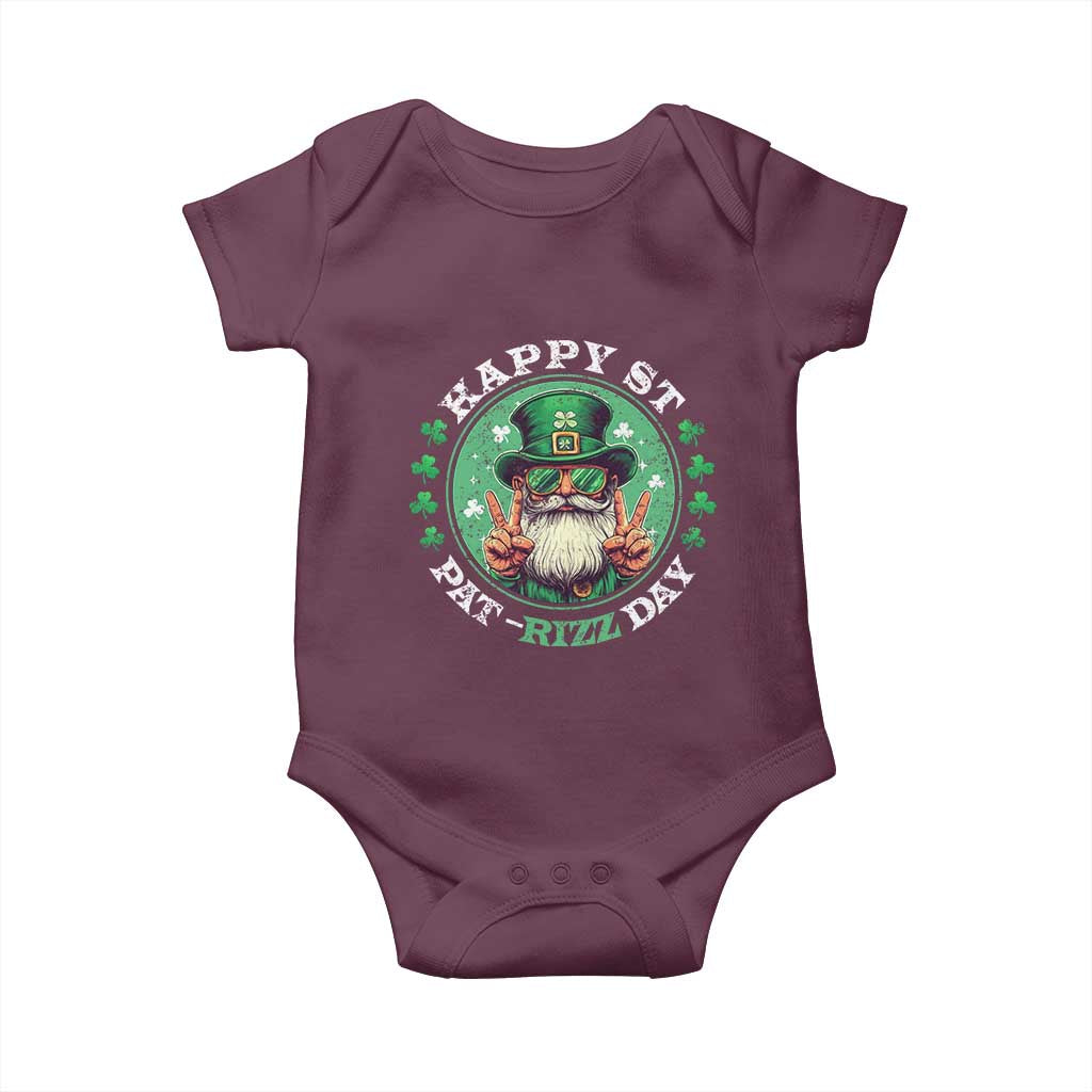 Happy St Pat Rizz Day Baby Onesie Leprechaun St Patrick's Day Shamrock