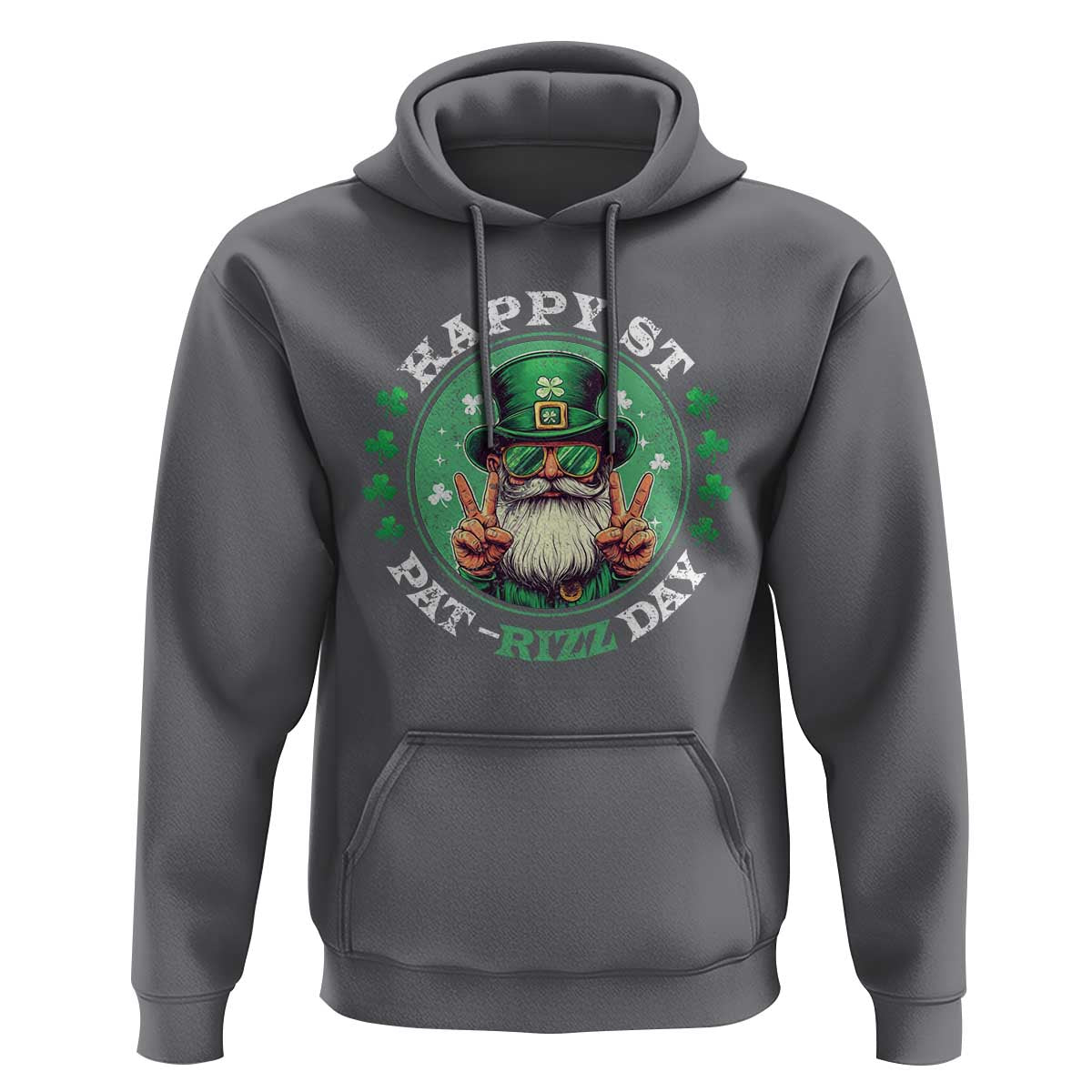 Happy St Pat Rizz Day Hoodie Leprechaun St Patrick's Day Shamrock