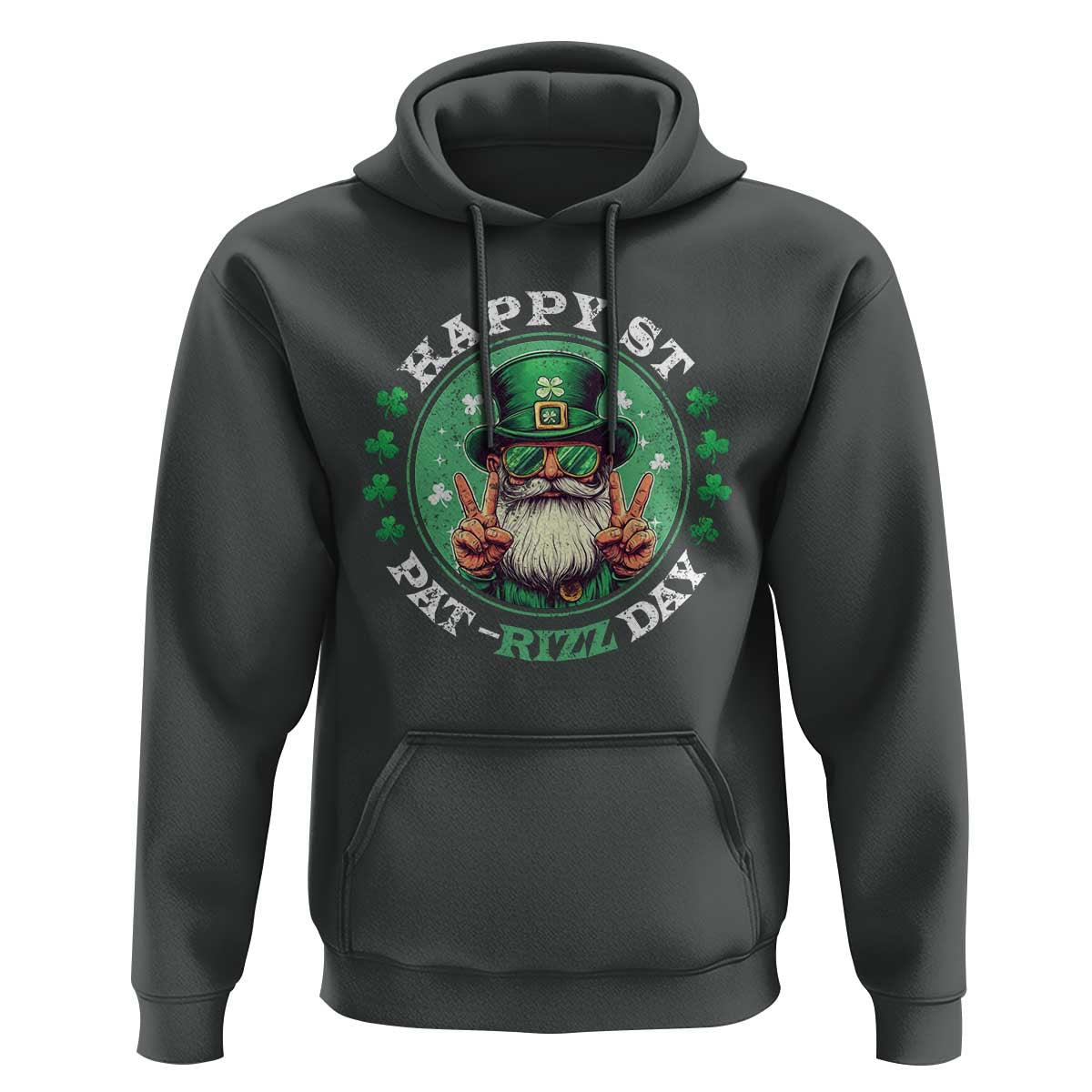 Happy St Pat Rizz Day Hoodie Leprechaun St Patrick's Day Shamrock
