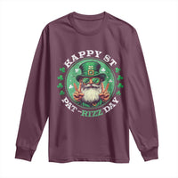 Happy St Pat Rizz Day Long Sleeve Shirt Leprechaun St Patrick's Day Shamrock