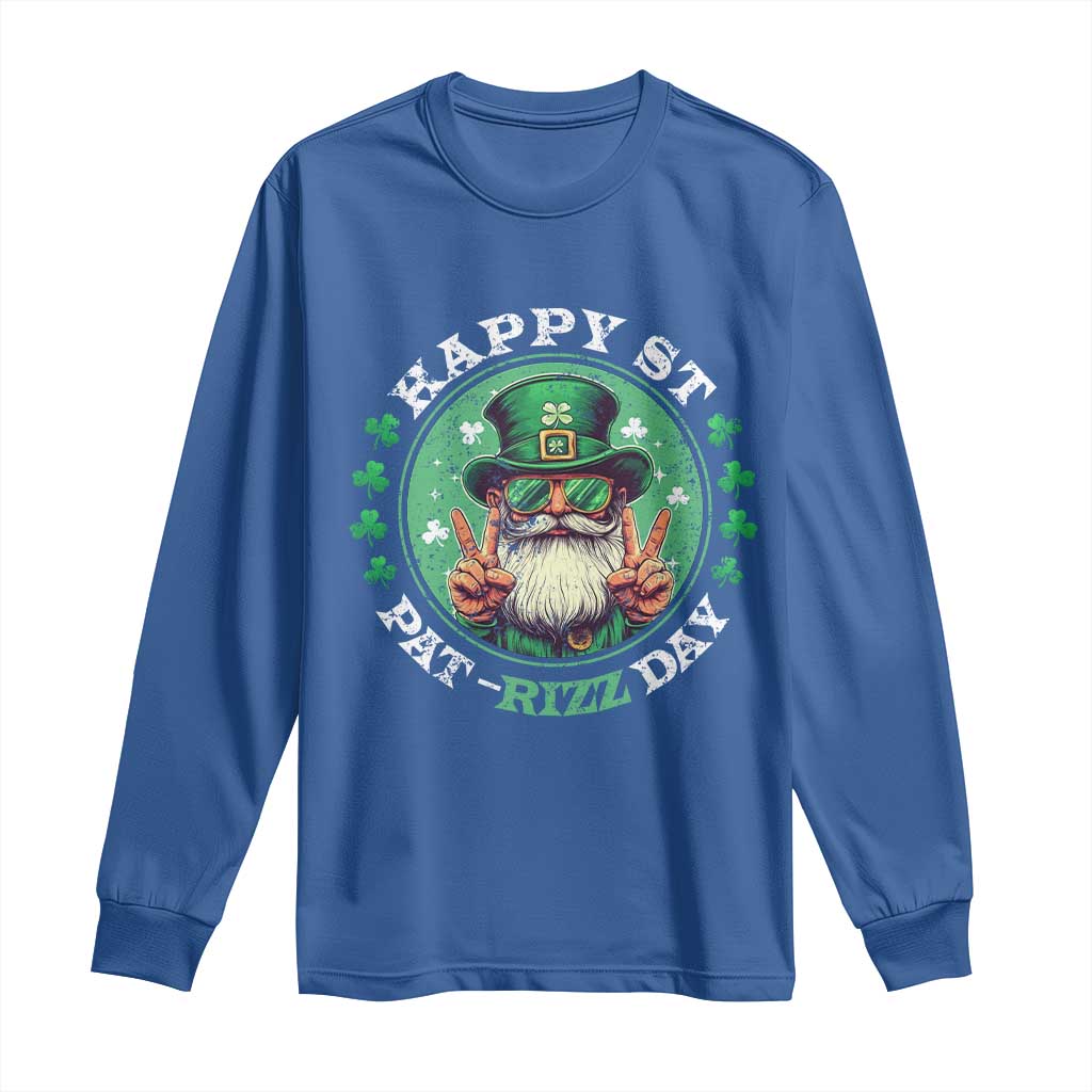 Happy St Pat Rizz Day Long Sleeve Shirt Leprechaun St Patrick's Day Shamrock