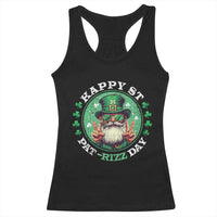 Happy St Pat Rizz Day Racerback Tank Top Leprechaun St Patrick's Day Shamrock