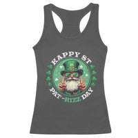 Happy St Pat Rizz Day Racerback Tank Top Leprechaun St Patrick's Day Shamrock