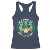 Happy St Pat Rizz Day Racerback Tank Top Leprechaun St Patrick's Day Shamrock