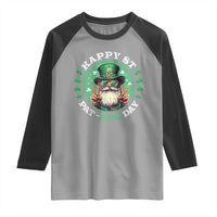 Happy St Pat Rizz Day Raglan Shirt Leprechaun St Patrick's Day Shamrock