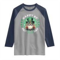 Happy St Pat Rizz Day Raglan Shirt Leprechaun St Patrick's Day Shamrock