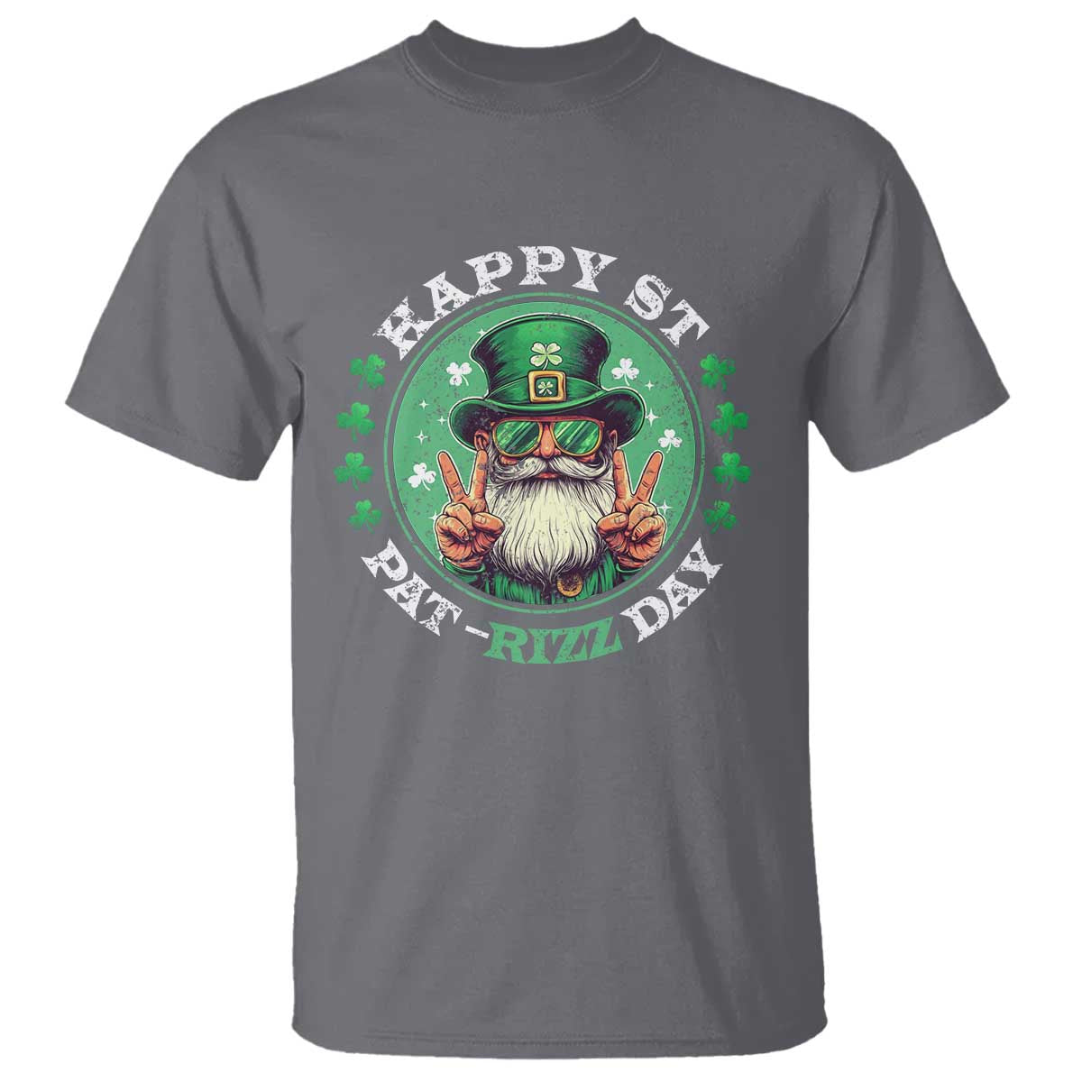 Happy St Pat Rizz Day T Shirt Leprechaun St Patrick's Day Shamrock