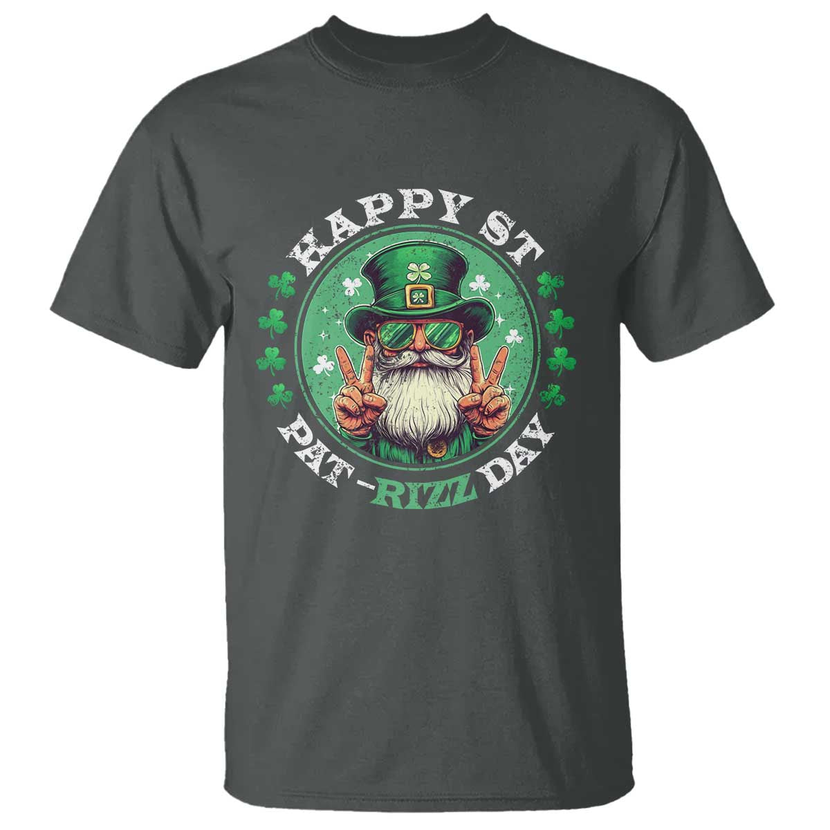 Happy St Pat Rizz Day T Shirt Leprechaun St Patrick's Day Shamrock