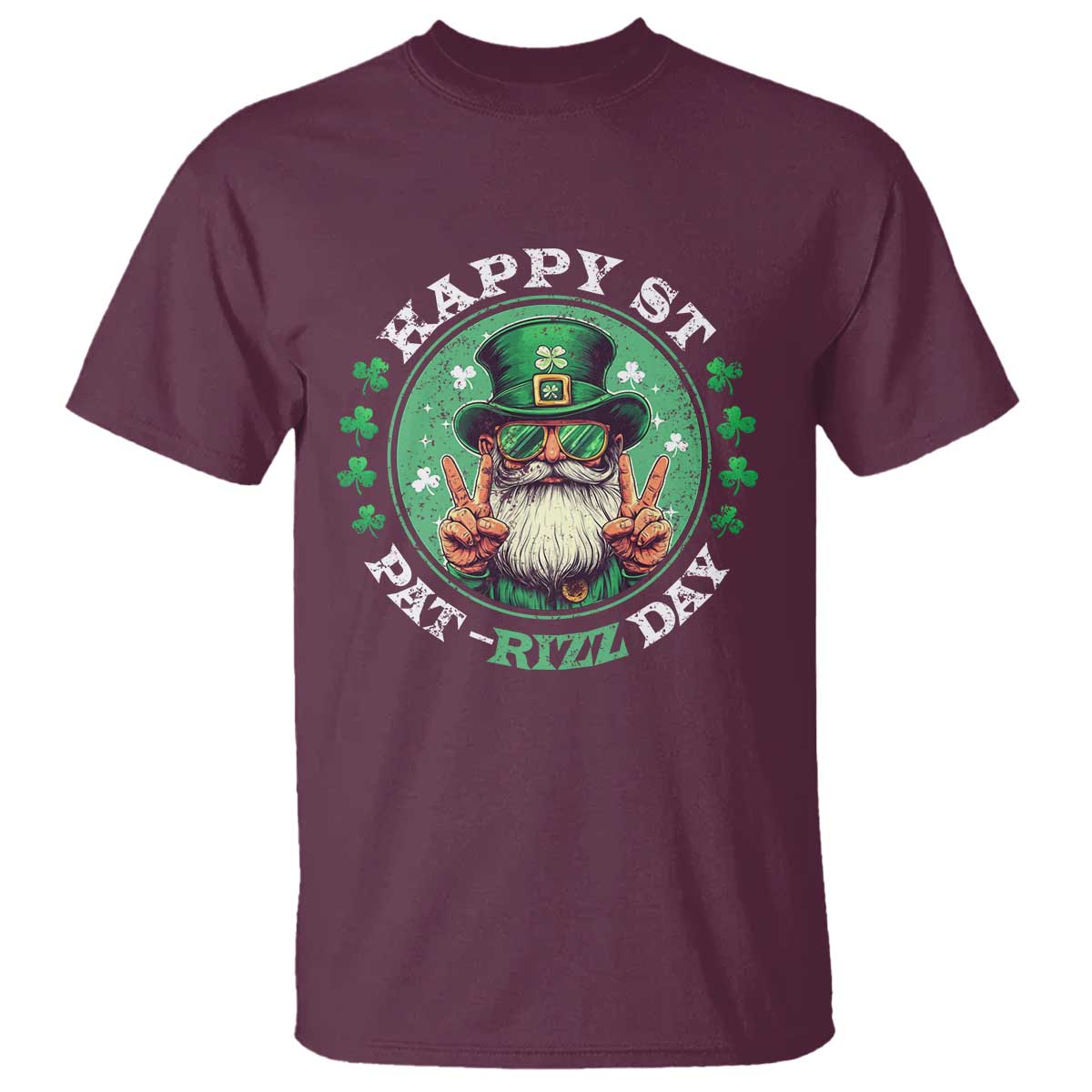 Happy St Pat Rizz Day T Shirt Leprechaun St Patrick's Day Shamrock