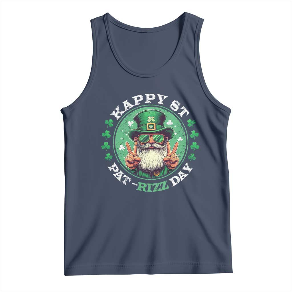 Happy St Pat Rizz Day Tank Top Leprechaun St Patrick's Day Shamrock