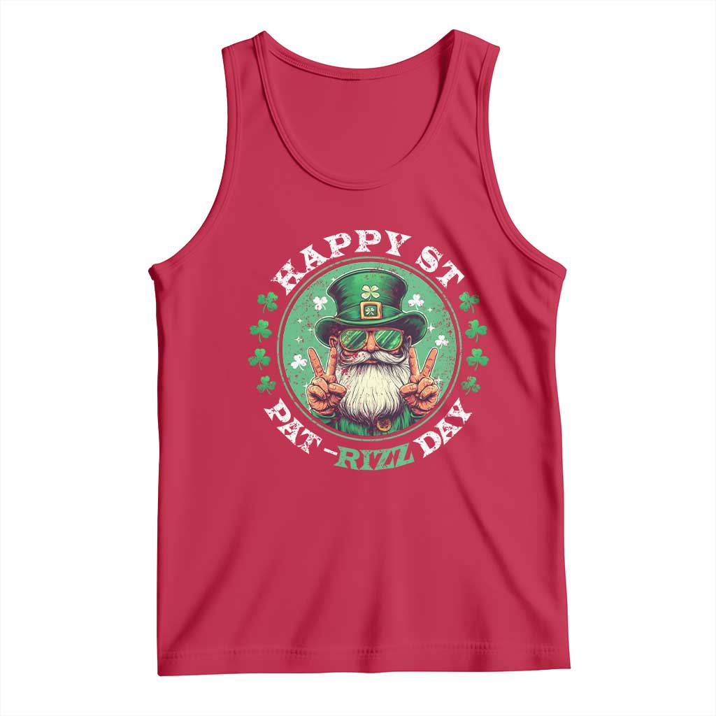 Happy St Pat Rizz Day Tank Top Leprechaun St Patrick's Day Shamrock