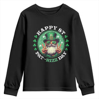 Happy St Pat Rizz Day Youth Sweatshirt Leprechaun St Patrick's Day Shamrock