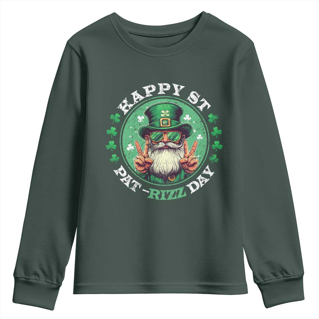 Happy St Pat Rizz Day Youth Sweatshirt Leprechaun St Patrick's Day Shamrock