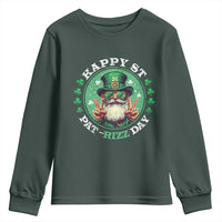 Happy St Pat Rizz Day Youth Sweatshirt Leprechaun St Patrick's Day Shamrock