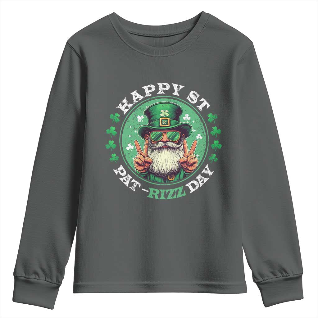 Happy St Pat Rizz Day Youth Sweatshirt Leprechaun St Patrick's Day Shamrock