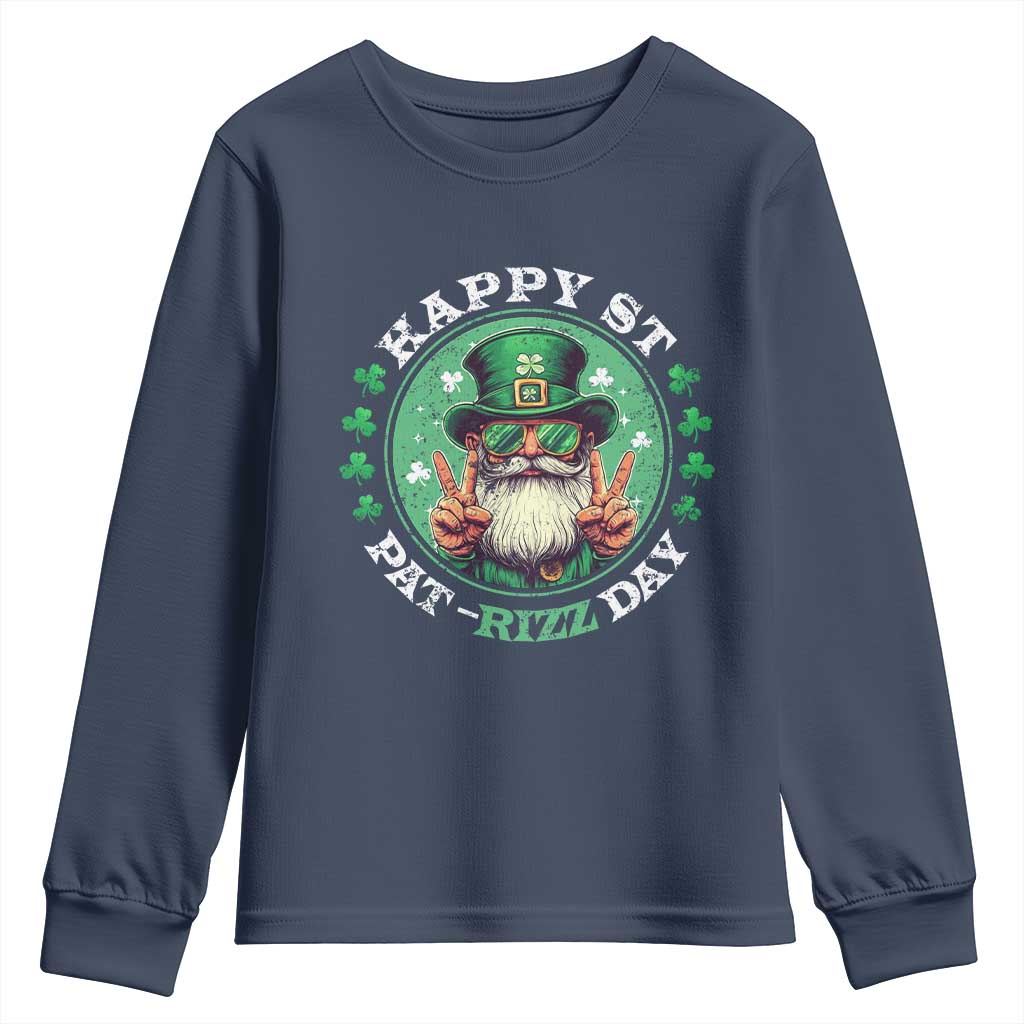 Happy St Pat Rizz Day Youth Sweatshirt Leprechaun St Patrick's Day Shamrock