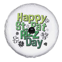 Funny Skibidi St Patrick's Day Spare Tire Cover Happy St Pat Rizz Day Shamrock