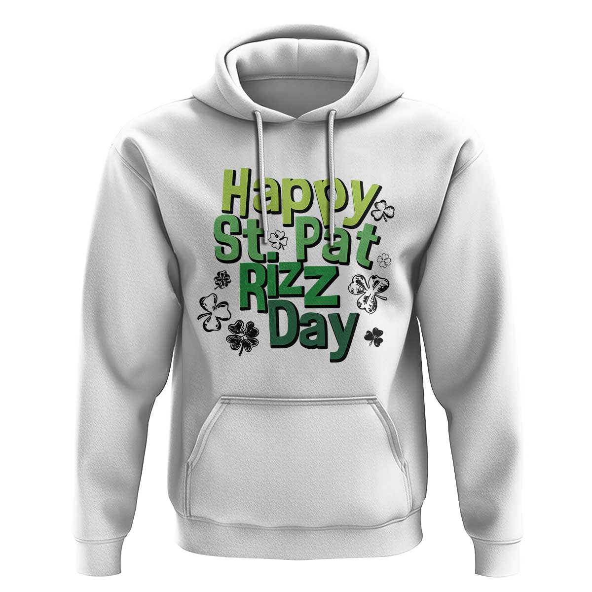 Funny Skibidi St Patrick's Day Hoodie Happy St Pat Rizz Day Shamrock