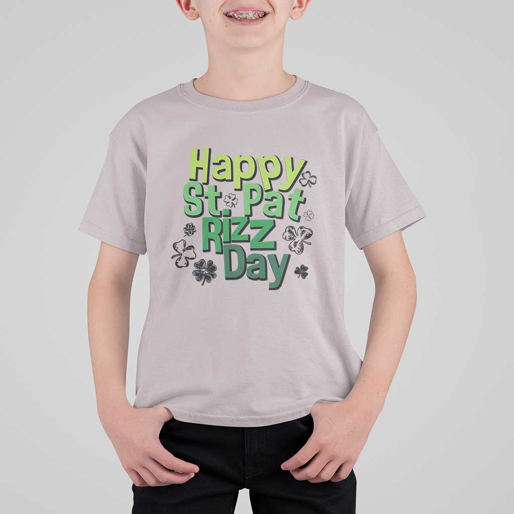 Funny Skibidi St Patrick's Day T Shirt For Kid Happy St Pat Rizz Day Shamrock
