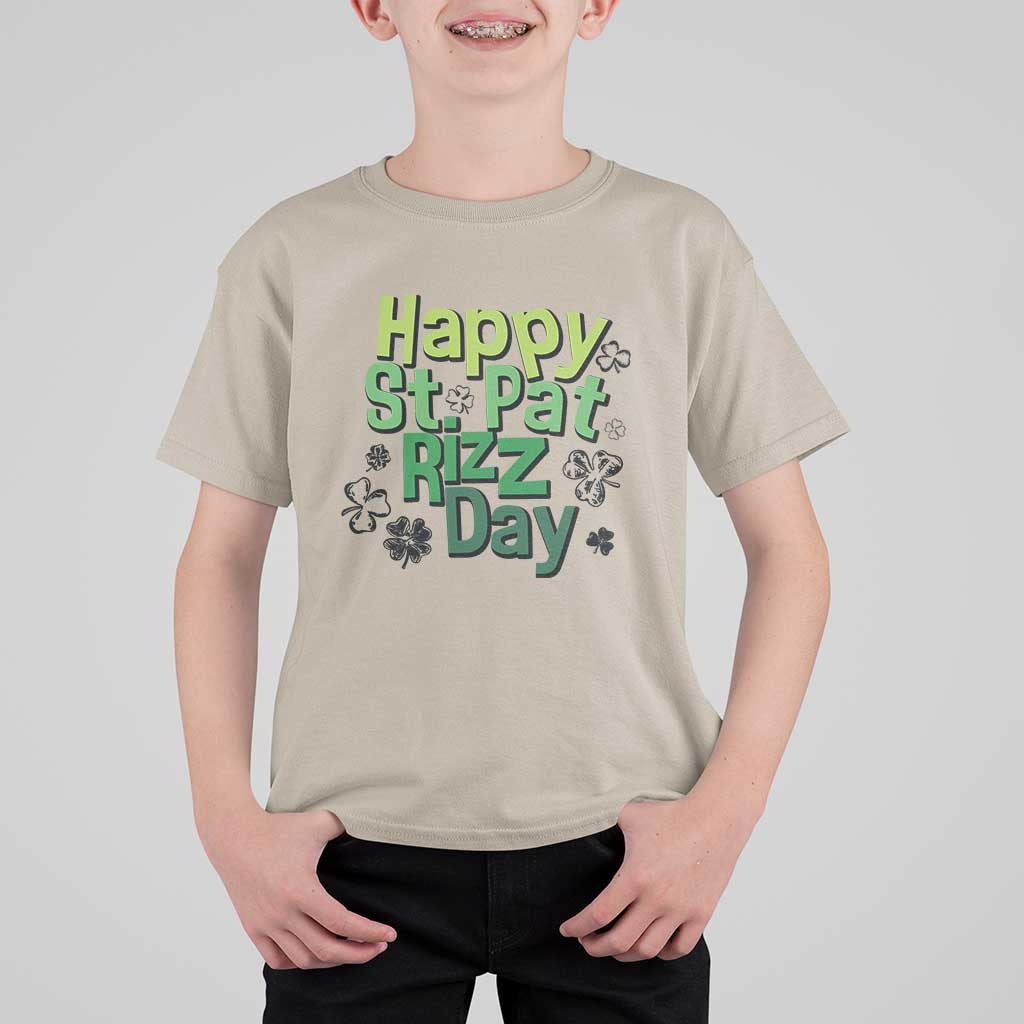 Funny Skibidi St Patrick's Day T Shirt For Kid Happy St Pat Rizz Day Shamrock