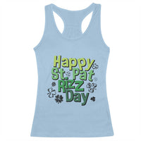 Funny Skibidi St Patrick's Day Racerback Tank Top Happy St Pat Rizz Day Shamrock