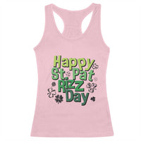 Funny Skibidi St Patrick's Day Racerback Tank Top Happy St Pat Rizz Day Shamrock