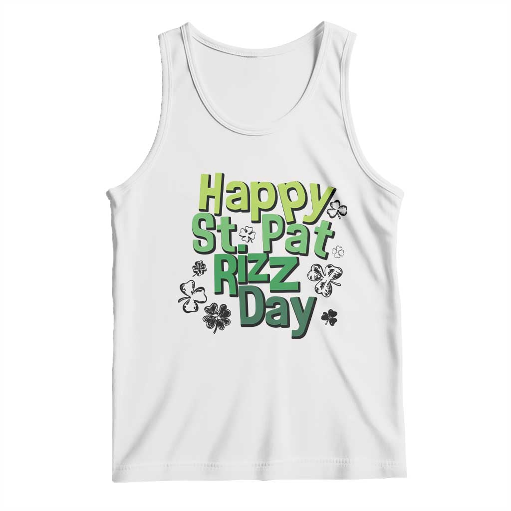 Funny Skibidi St Patrick's Day Tank Top Happy St Pat Rizz Day Shamrock