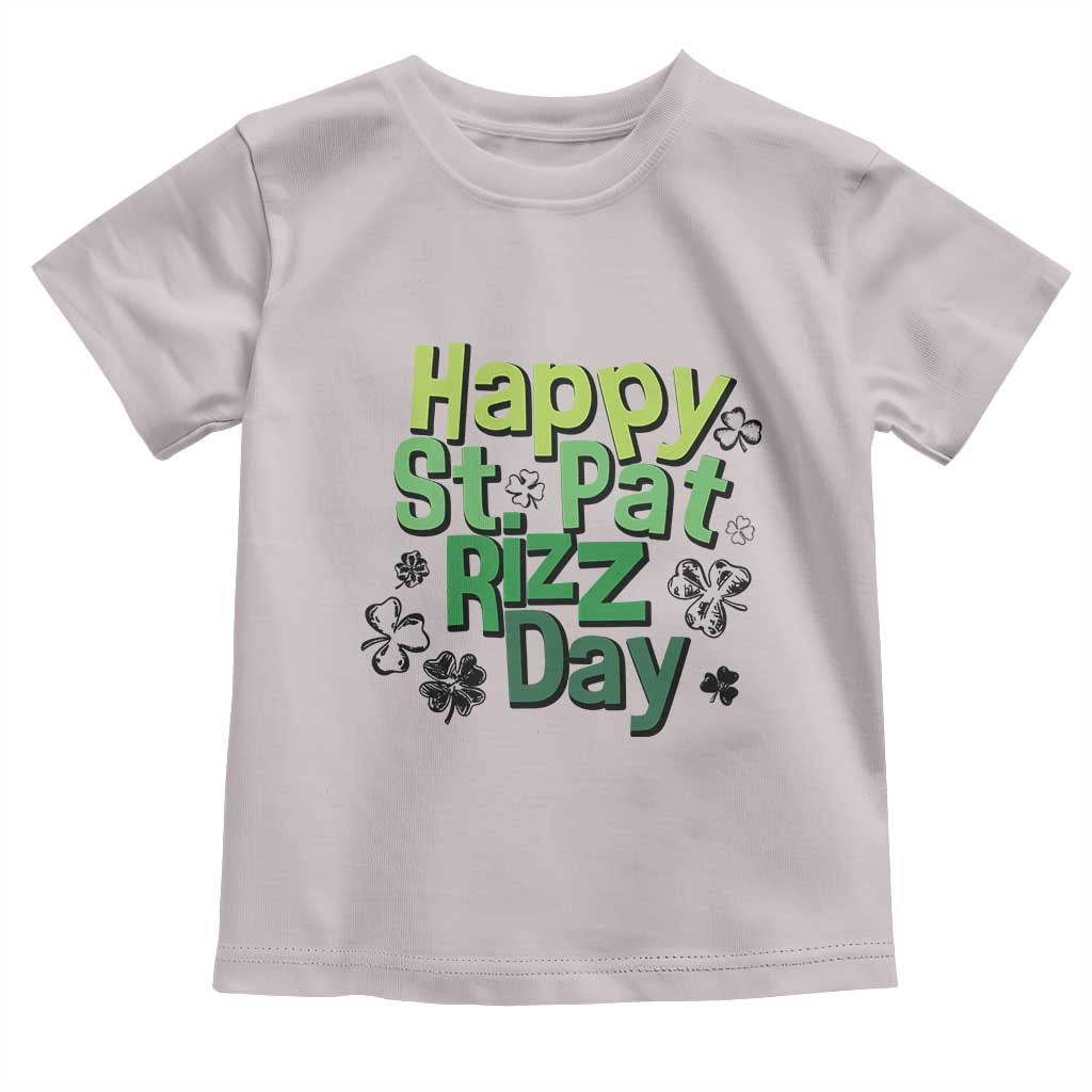 Funny Skibidi St Patrick's Day Toddler T Shirt Happy St Pat Rizz Day Shamrock