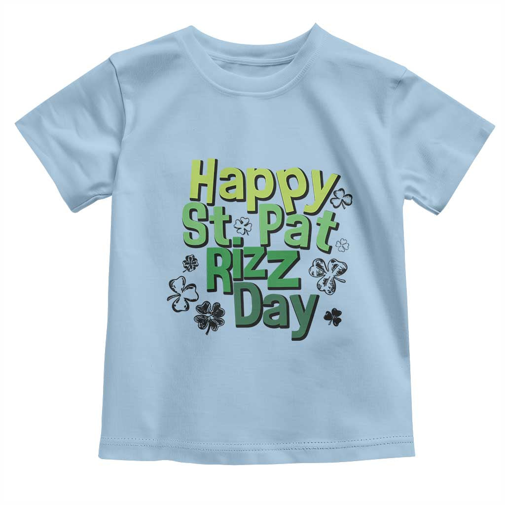 Funny Skibidi St Patrick's Day Toddler T Shirt Happy St Pat Rizz Day Shamrock