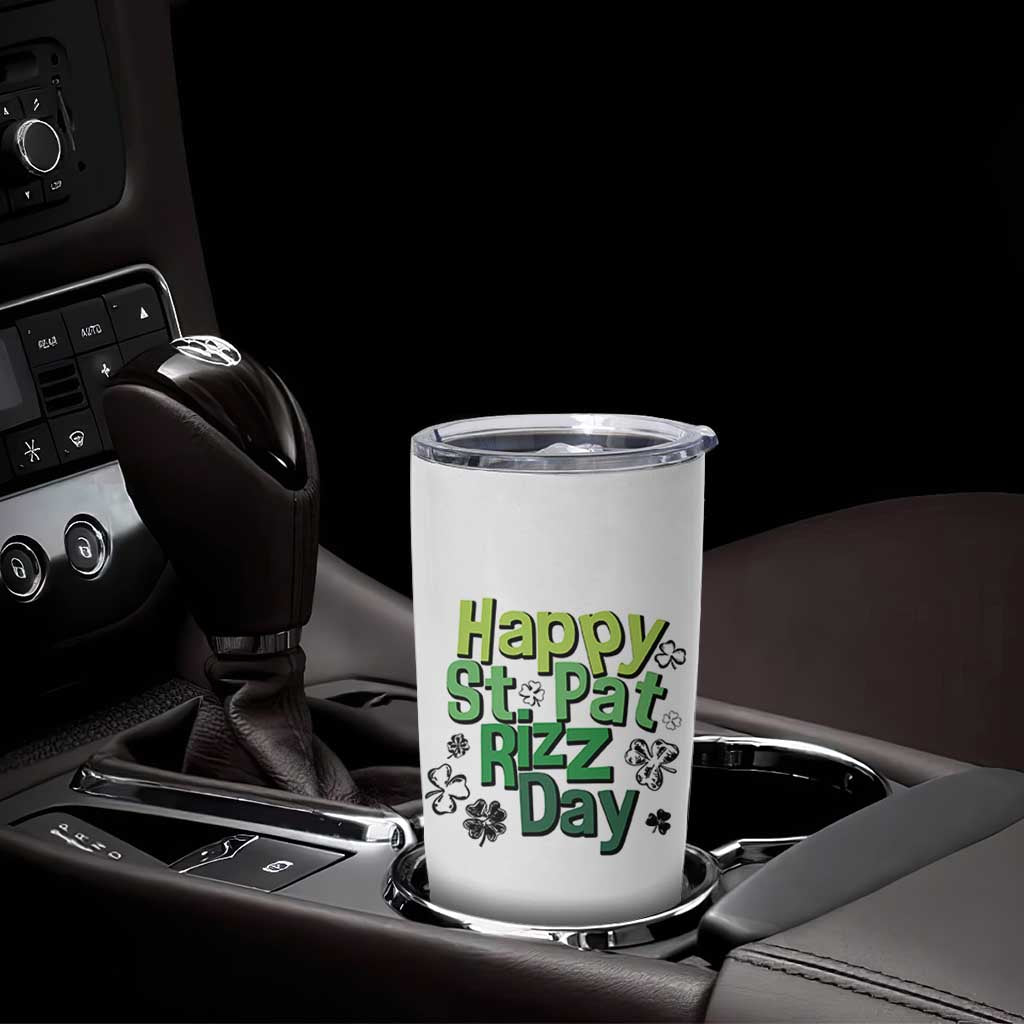 Funny Skibidi St Patrick's Day Tumbler Cup Happy St Pat Rizz Day Shamrock