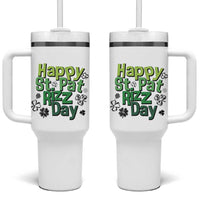 Funny Skibidi St Patrick's Day Tumbler With Handle Happy St Pat Rizz Day Shamrock