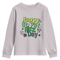 Funny Skibidi St Patrick's Day Youth Sweatshirt Happy St Pat Rizz Day Shamrock