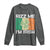 Funny St Patrick's Day Rizz Me I'm Irish Long Sleeve Shirt Shamrock Ireland Flag